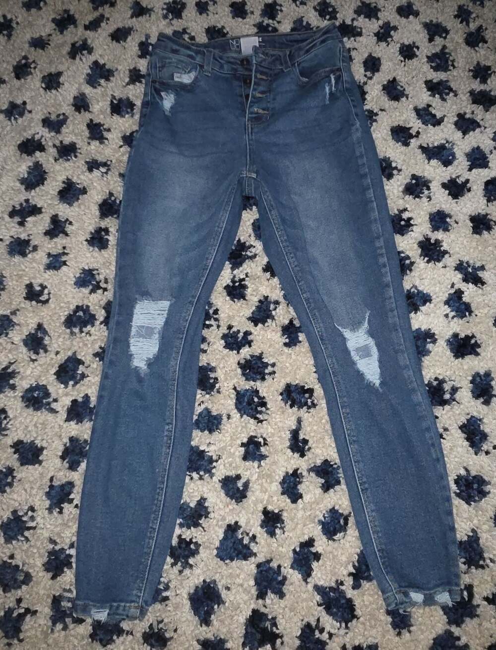 No Boundaries High Rise Skinny Distressed Ankle Jeans Size 9